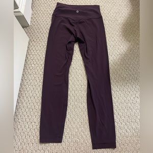 Lululemon berry deep purple align leggings size 6 25 inch inseam. Color sold out